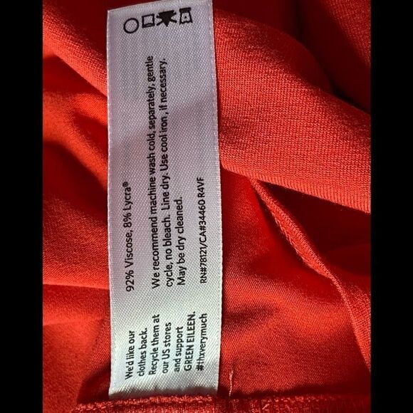 Eileen Fisher orange long sleeved tunic sz L - Picture 6 of 6
